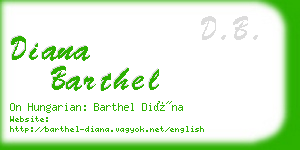 diana barthel business card